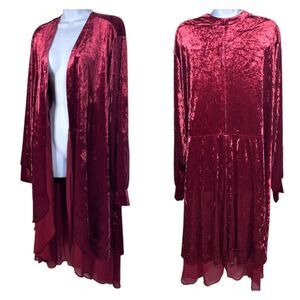 Torrid Velvet Open Front Kimono Women's Size 5X Long Sleeves